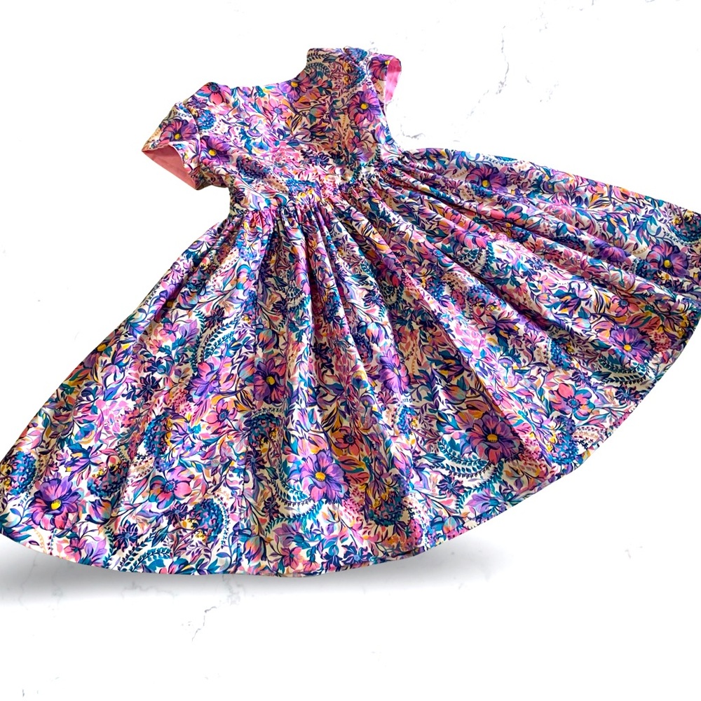 Miss Smarty Pants New Hand Crafted Spring Floral Dress Size 6